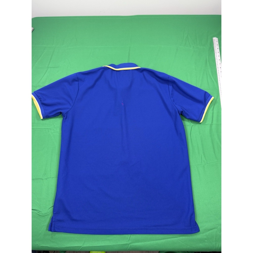 U.S. Polo Assn Golf Polo Shirt Mens Large Blue Yellow Performance Short Sleeve - Picture 7 of 10